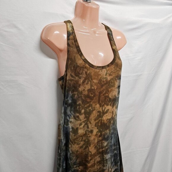 T-Party Tied Dye Boho Sleeveless Maxi Dress Women Size M Racerback - Picture 2 of 11